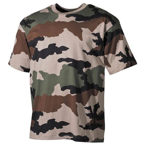 MFH 00103 Camo Taktikai rövid ujjú Póló, 100% pamut - Több színben!