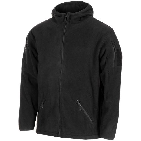 MFH  Fleece Jacket, "Tactical", black - polár pulóver / fekete