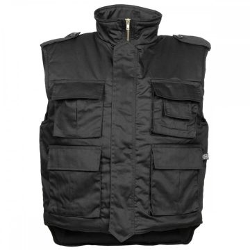   US Quilted Vest, "Ranger", black, large sizes - mellény, nagyméretű, fekete