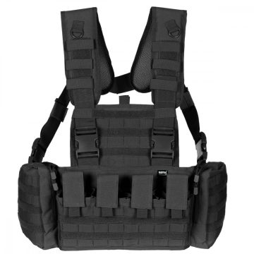   MFH Chest Rig, "Mission", black - taktikai mellény, fekete