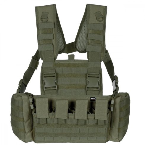 MFH Chest Rig, "Mission", OD green - taktikai mellény, zöld