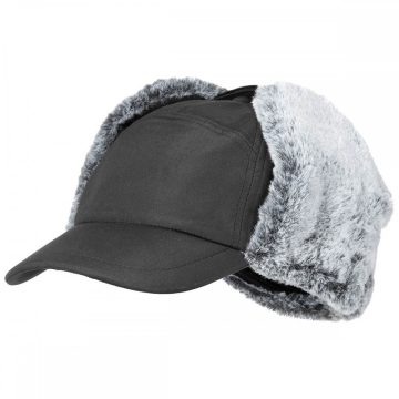   Winter Cap, "Trapper", black - téli sapka, fekete, fülvédős