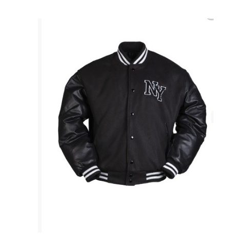 NY BLACK BASEBALL JACKET W. PATCH - MIL-TEC baseball dzseki