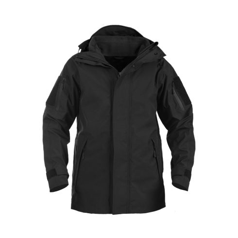 BLACK WET WEATHER JACKET WITH FLEECE LINER GEN.II - esővédő kabát