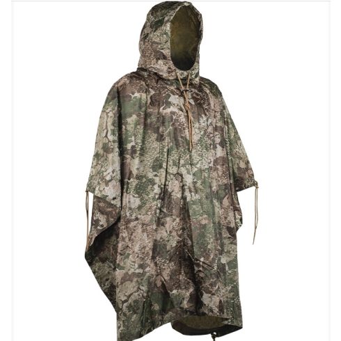 WASP I Z2 RIPSTOP WET WEATHER PONCHO - MIL-TEC, esővédő poncsó, esőkabát, coyote/camo, terepszínű, barna