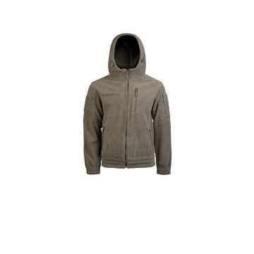   MIL-TEC OD COLD WEATHER FLEECE JACKET GEN.II WITH HOOD - kapucnis polár dzseki, oliva