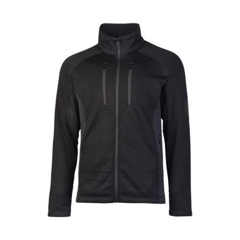 BLACK OUTDOOR COLD WEATHER STRUCTURE-FLEECE JACKET - téli vastag polár dzseki, fekete