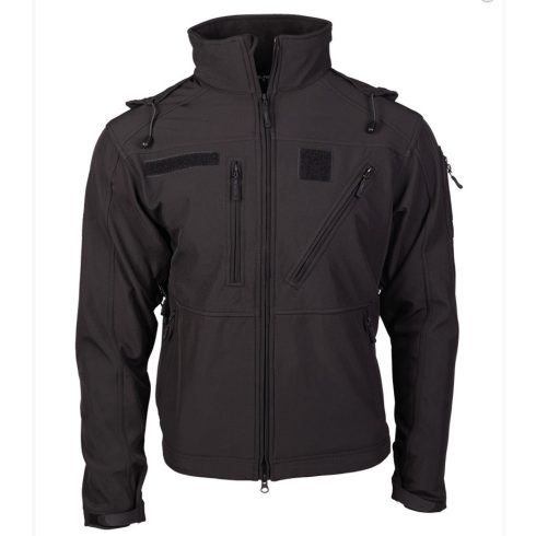 SCU 14 BLACK SOFTSHELL JACKET - dzseki, fekete