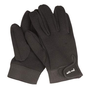 BLACK NEOPRENE SHORT GLOVES - Neoprén kesztyű, fekete