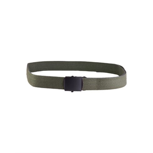 US OD BELT COTTON BLACK BUCKLE - öv, csúszócsat, oliv, MIL-TEC