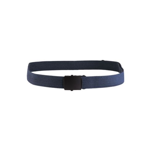 US DARK BLUE BELT COTTON BLACK BUCKLE - öv, csúszócsat, sötétkék, MIL-TEC