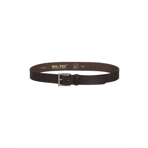 BLACK MIL-TEC® NAPPA-LEATHER BELT - bőr öv, barna