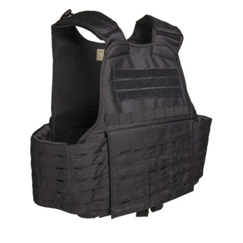 MIL-TEC Laser Cut Carrier Vest - málhamellény - fekete