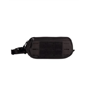   BLACK FANNY PACK LASER CUT - övtáska, lézer vágott, fekete