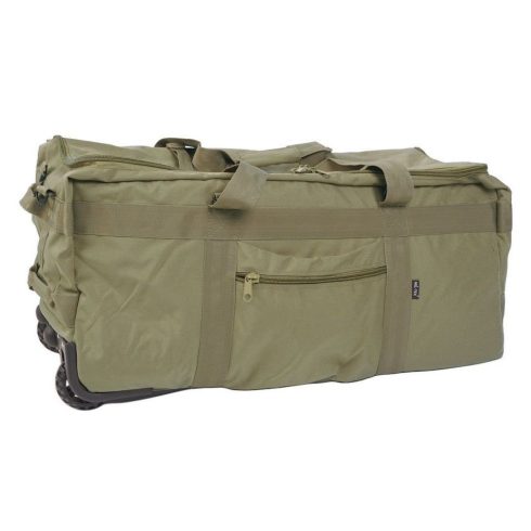 MIL-TEC 13854001 COMBAT DUFFLE BAG WITH WHEEL Taktikai Utazótáska - Olive/Olivazöld