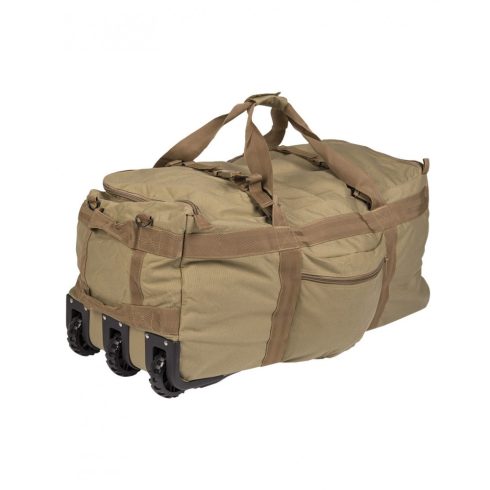 MIL-TEC COMBAT Taktikai utazótáska kerékkel - Barna