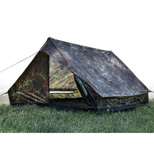 MIL-TEC 14205021 2-MEN TENT MINI PACK STANDARD 2 személyes Taktikai Sátor - Flecktarn/Terepszínű