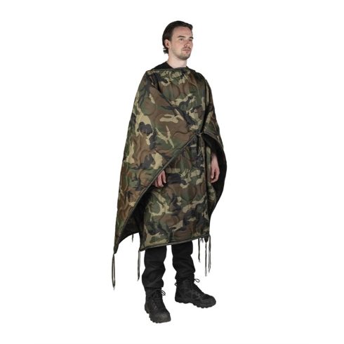 WOODLAND PONCHO LINER ′MULTIFUNCTION′ - poncsó, hálózsák, erdei terepmintás, MIL-TEC