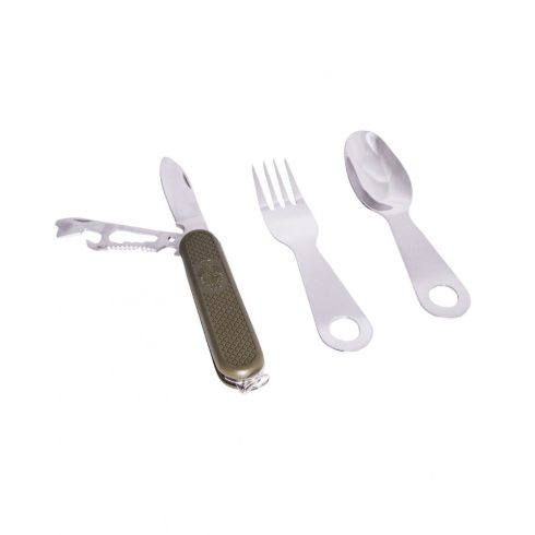 EATING UTENSIL WITH POCKET KNIFE - hordozható evőeszköz, multiszerszám