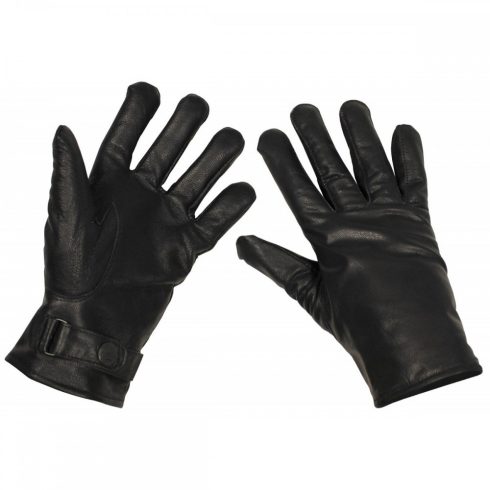 MFH BW Leather Gloves, black kesztyű