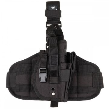   MFH Leg Holster, "MOLLE", right, black - combtok, fekete, jobbos