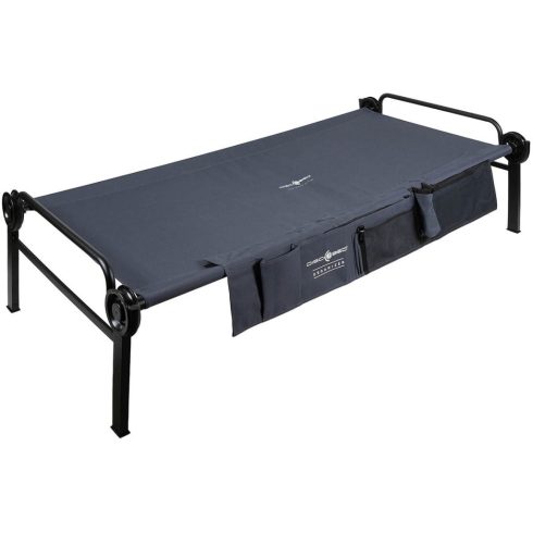 Cot, Disc-O-Bed "XLT" with side pouch, black - tábori ágy oldalsó tárolóval, fekete