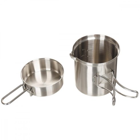 Mess Kit, Stainless Steel, pot, pan főzőkészlet