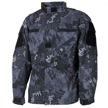   MFH Combat Jacket, "Mission ", Ny/Co, snake black - fekete kígyómintás, XL