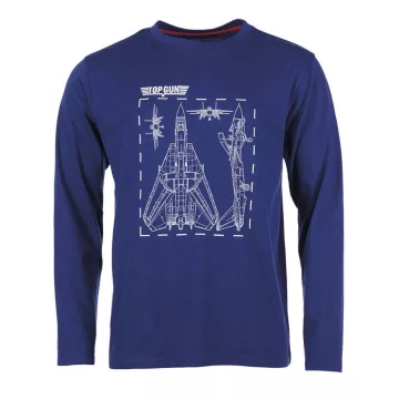  OD LONG SLEEVE SHIRT ′TOP GUN′ - hosszú ujjú poló, kék, L