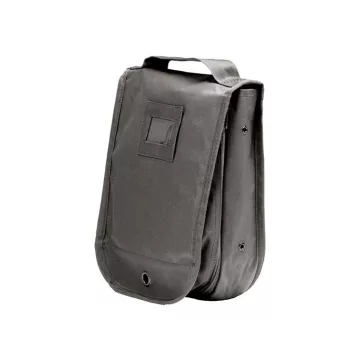 BLACK COSMETIC ORGANIZER WITH MIRROR - piperetáska fekete