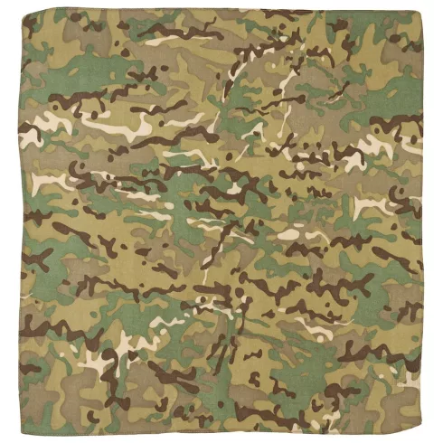 Bandana, operation-camo, ca. 55 x 55 cm, Cotton - klasszikus taktikai kendő, terepmintás, 100% pamut