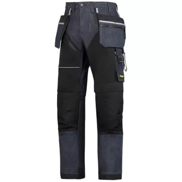   Snickers Workwear 6204 RuffWork Denim Work Trousers+ with Holster Pockets - SNICKERS nadrág denim/black
