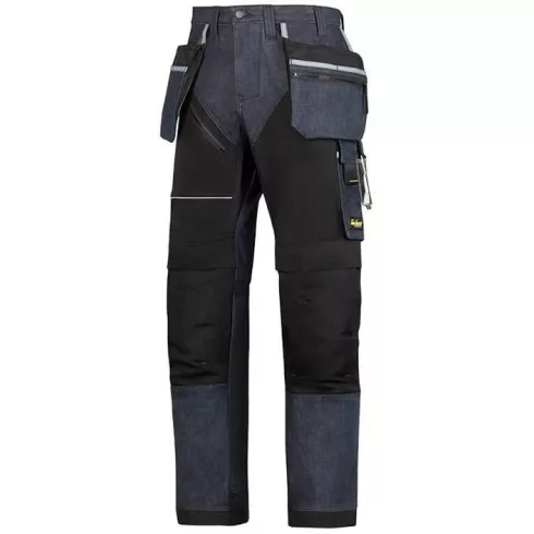 Snickers Workwear 6204 RuffWork Denim Work Trousers+ with Holster Pockets - SNICKERS nadrág denim/black