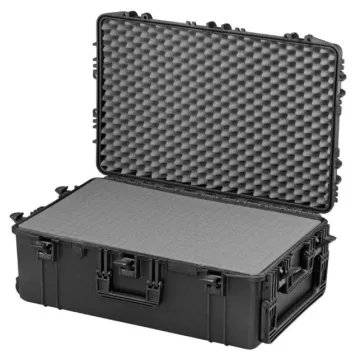   SUPROBOX M75-28 vízálló, törésálló, ütésálló műanyag hordláda,  hordtáska, táska. láda, védőtáska - szivacsos