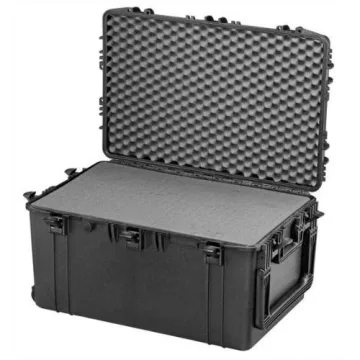 SUPROBOX M75-40 vízálló, törésálló, ütésálló műanyag hordláda,  láda, táska, védőtáska - szivacsos