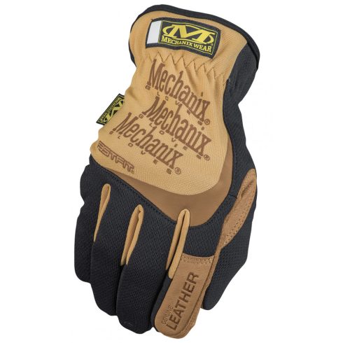 Mechanix Fastfit Leather Khaki Black kesztyű, khaki - fekete