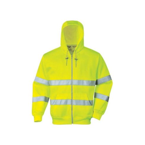 B305 - Hi-Vis zipzáros pulóver - sárga