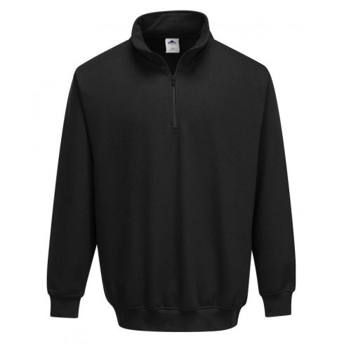 B309 - Sorrento zippzáras pulóver - fekete