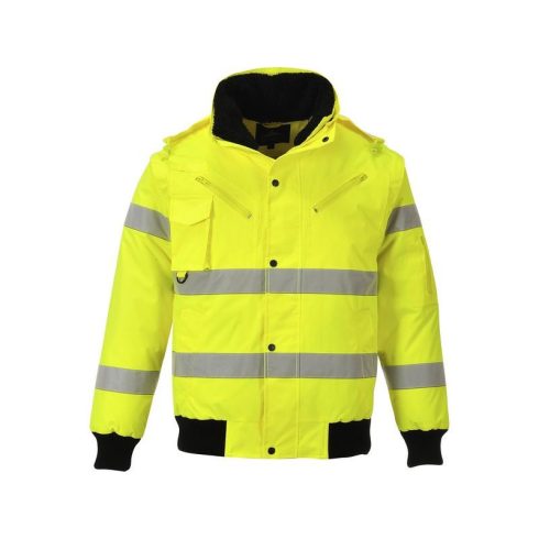 C467 - Hi-Vis 3 az 1-ben bomber kabát - Sárga