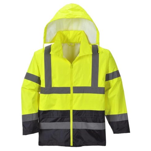 H443 - Hi-Vis ClassicContrast esődzseki- sárga/tengerészkék