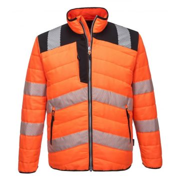 PW371 - PW3 Hi-Vis Baffle kabát - narancs/fekete