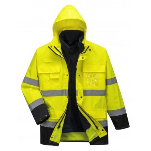 S162 -  Hi-Vis Lite 3 in 1 kabát - sárga/tengerészkék