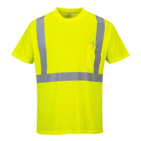 S190 - HiVis póló zsebbel - sárga