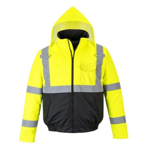 S363 - HiVis Value Bomber kabát - sárga/fekete