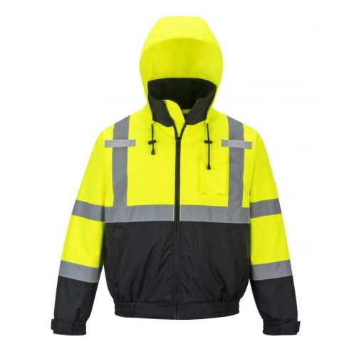 S364 - HiVis Prémium 2 az 1-ben bomber kabát -sárga / fekete