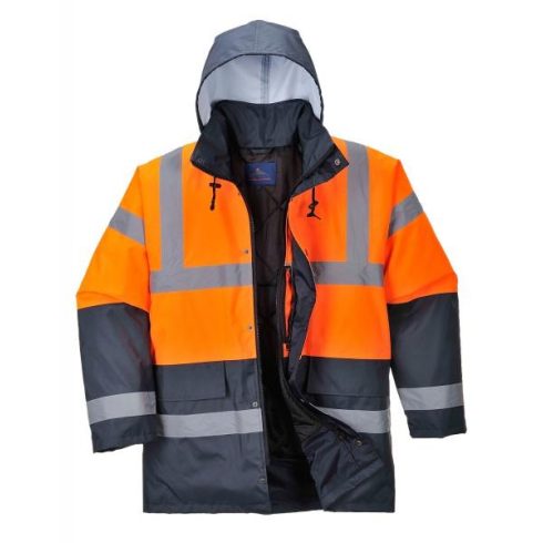 S467 - Kéttónusú Traffic kabát - narancs