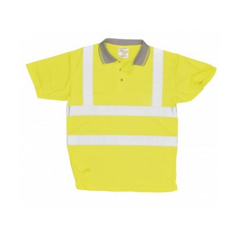 S477 - Jól láthatósági teniszpóló - sárga