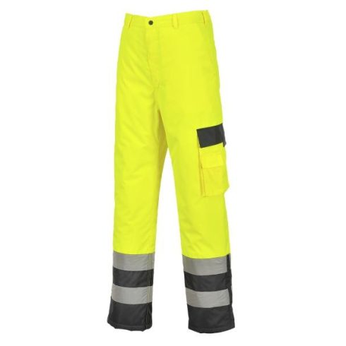 S686 - Hi-Vis Contrast nadrág - bélelt - Sárga