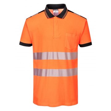T180 - Jól láthatósági Vision pólóing - narancs/fekete