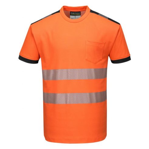 T181 -  Jól láthatósági Vision póló - narancs / fekete